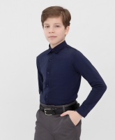 Сорочка трикотажная на кнопках синяя Button Blue, школьная форма для мальчиков  фото, kupilegko.ru